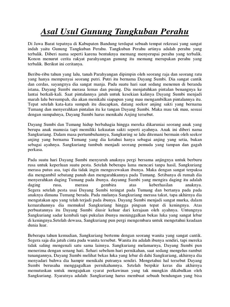 Babi hutan itu sedang merasa kehausan di tengah panasnya terik . Cerita Sangkuriang Dalam Bahasa Sunda Rasanya