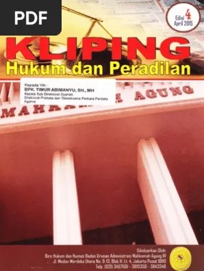 Kliping Hukum Dan Peradilan Edisi 4 2015 | PDF