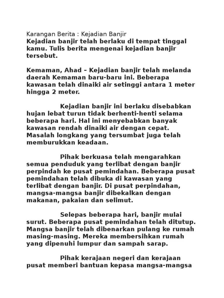 Contoh Berita Tentang Banjir - Mosaicone