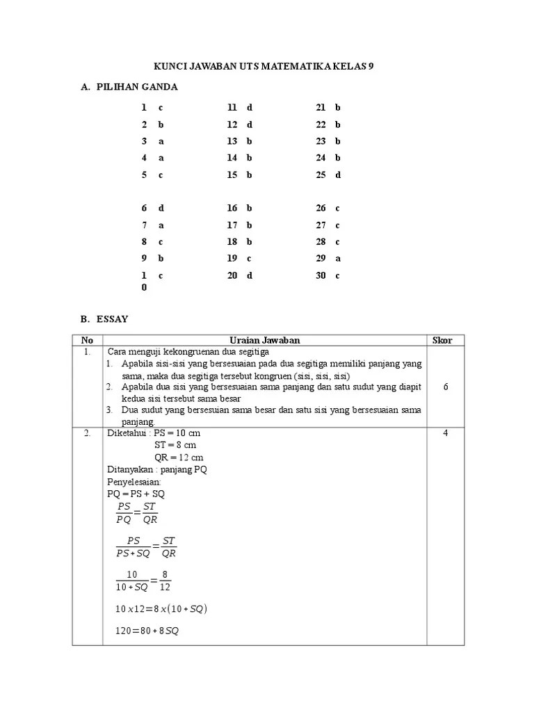 Soal matematika kelas 9 by guru saputra posted on july 29 2020 artikel makalah materi matematika kelas 9 smp dan mts legkap pg dan essay tahun. Terkini Kunci Jawaban Lks Matematika Kelas 9