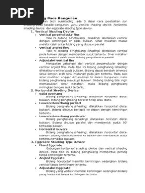 Sun Shading Pada Bangunan | PDF