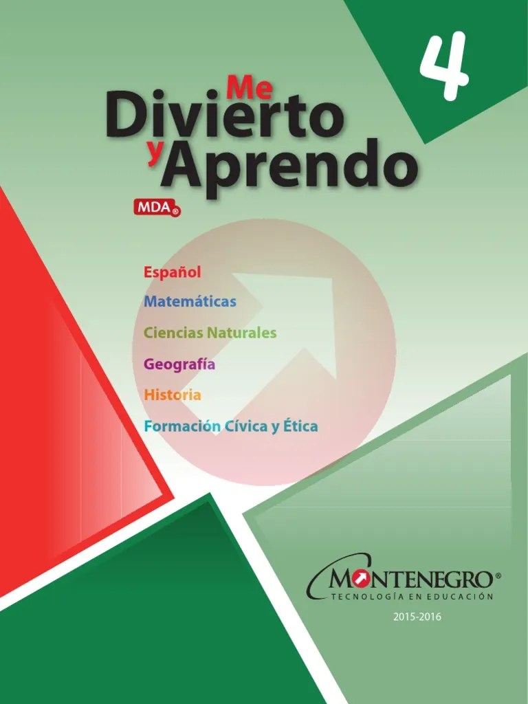Me divierto y aprendo 4 grado 2020 respuestas. 4to Guia Montenegro Del Maestro