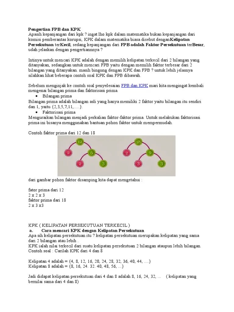 Contoh Soal Kpk Dalam Bentuk Cerita - Berbagi Bentuk Penting