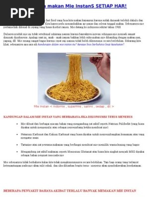 Mie Instan | PDF