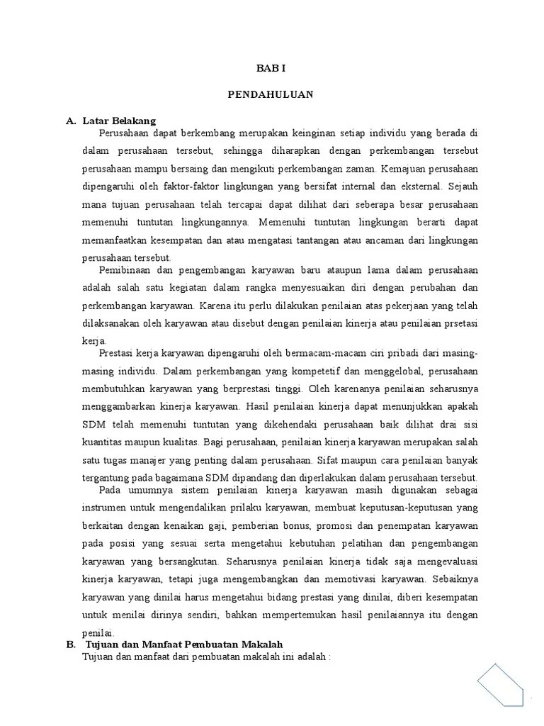 Penilaian kinerja tenaga kependidikan jamaluddin a. Makalah Kinerja Dan Penilaian Prestasi Pdf