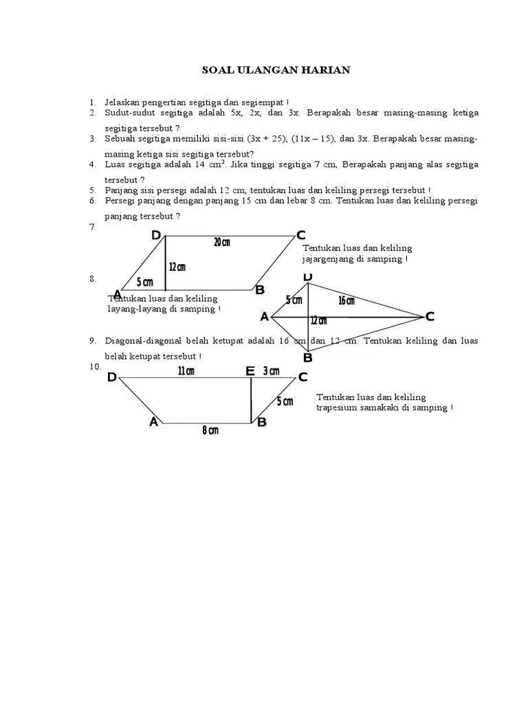 Seperti yang bospedia bagikan waktu yang lalu tentang soal bahasa inggris. Soal Segitiga Kelas 7 Beserta Jawabannya Cara Golden