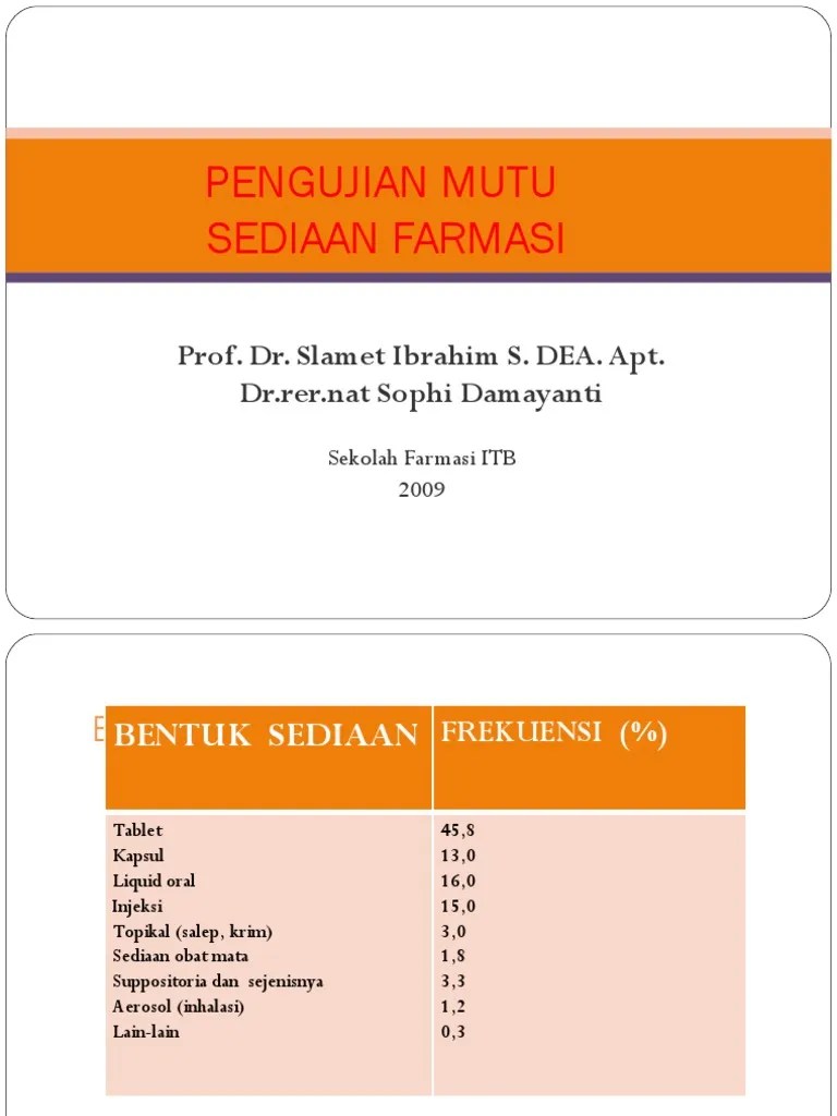 5.pengujian Mutu Sediaan | PDF