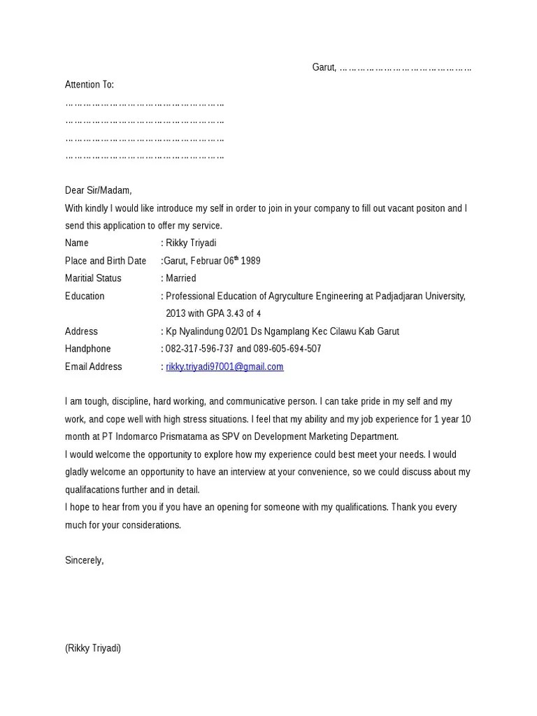 Contoh surat lamaran pekerjaan tegak bersambung. Contoh Surat Lamaran Kerja Di Pt Pnm Ulamm Kumpulan Kerjaan