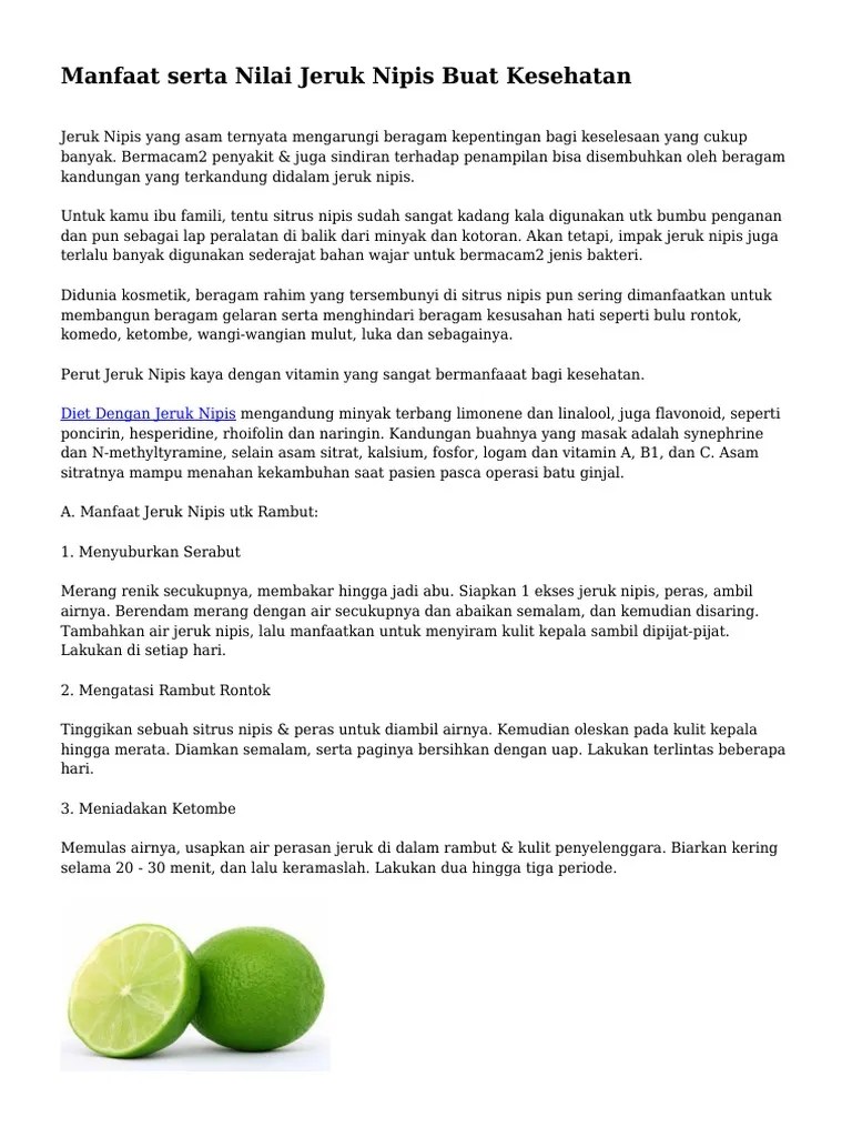 * untuk mengetahui kebenaran informasi yang beredar, silakan whatsapp ke nomor 0811 9787 670 hanya dengan ketik kata kunci yang diinginkan. Manfaat Serta Nilai Jeruk Nipis Buat Kesehatan Pdf