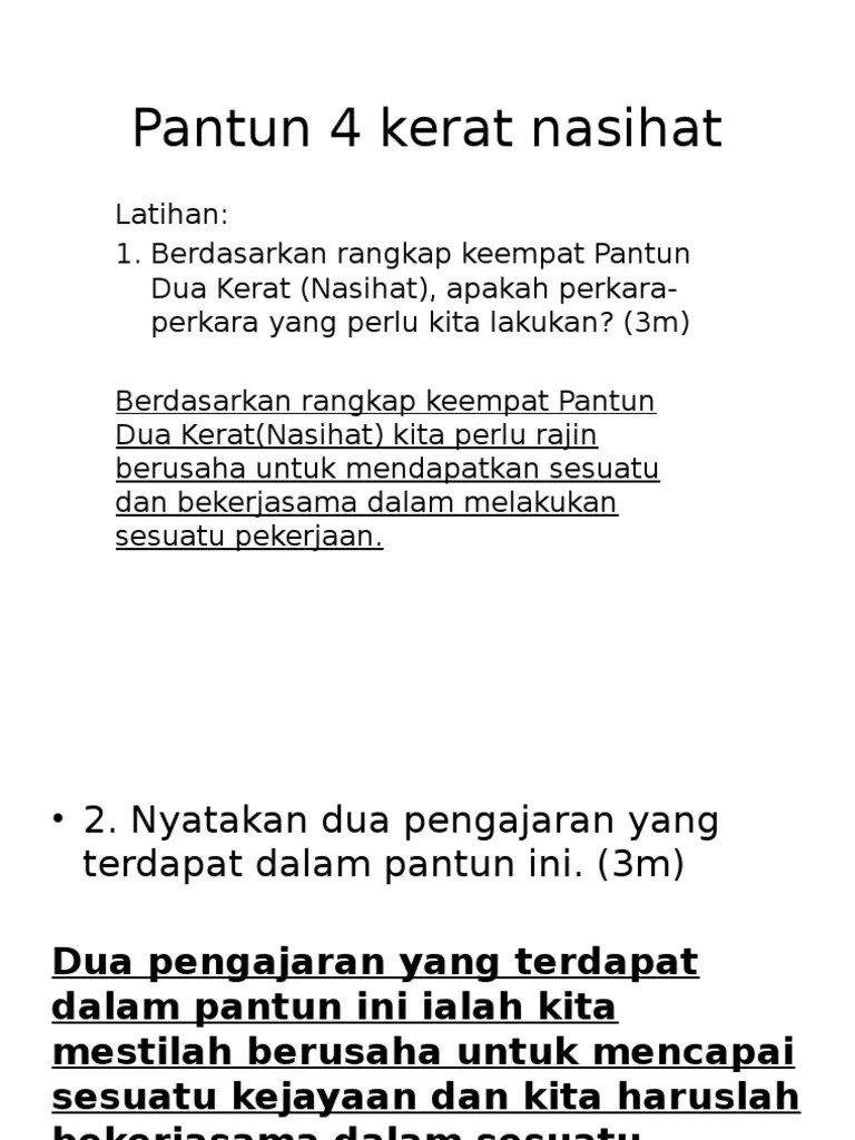 Ambil joran panjang sedepa, hendak mencari siikan toman; Pantun 4 Kerat Nasihat Pdf