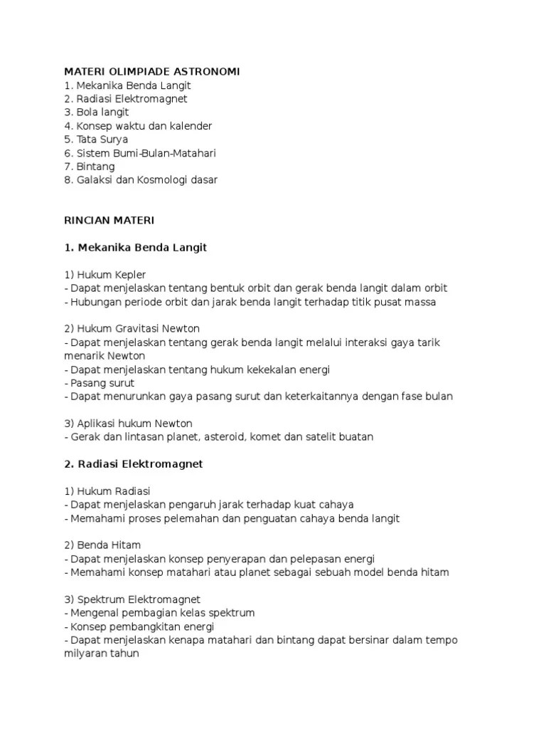 Materi Osn Astronomi | PDF