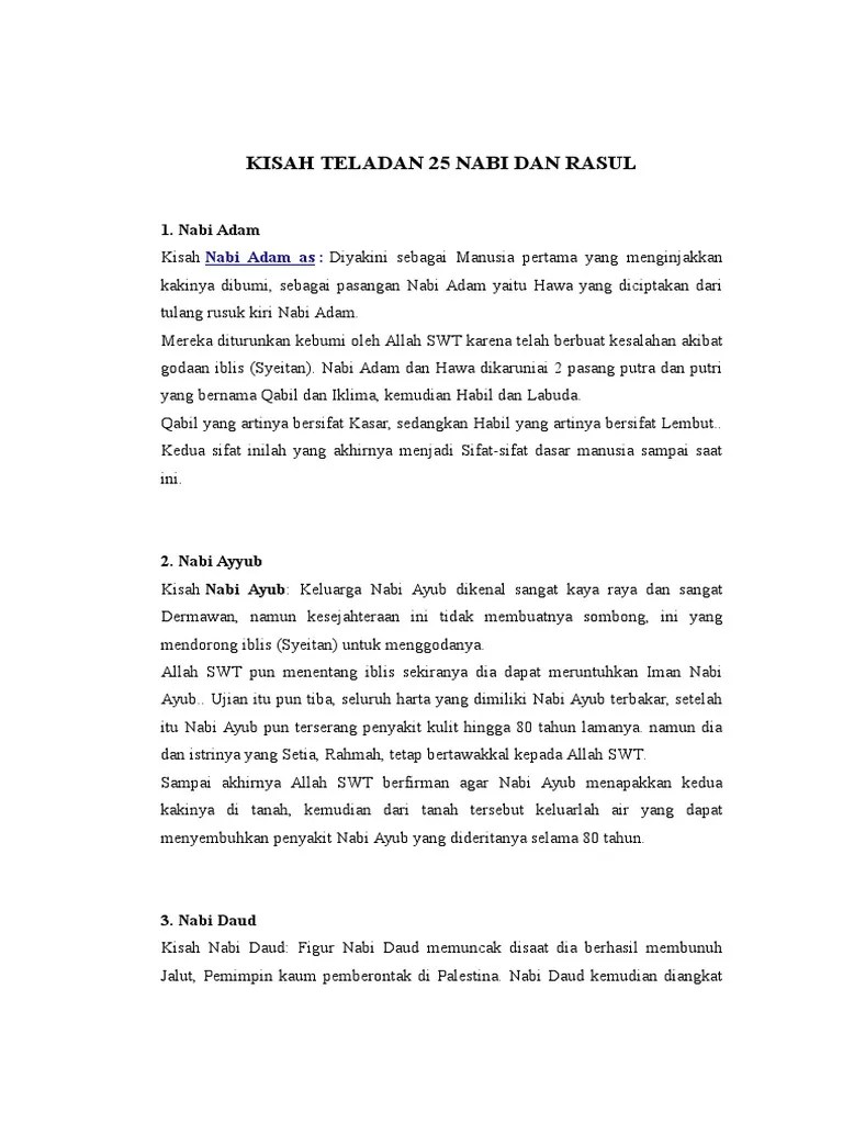 Kisah Keteladanan Nabi Saleh As Singkat