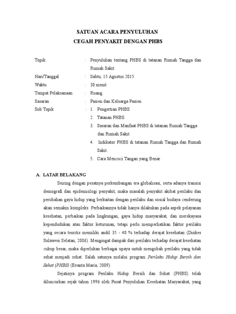 Print Sap PHBS Cuci Tangan | PDF