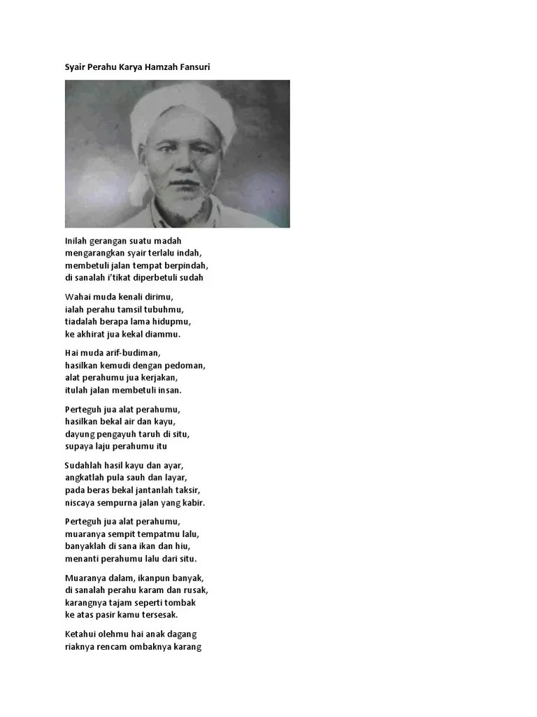 Syair Perahu Karya Hamzah Fansuri | PDF