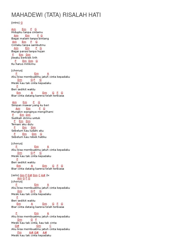 Ini File Lirik Chord | PDF