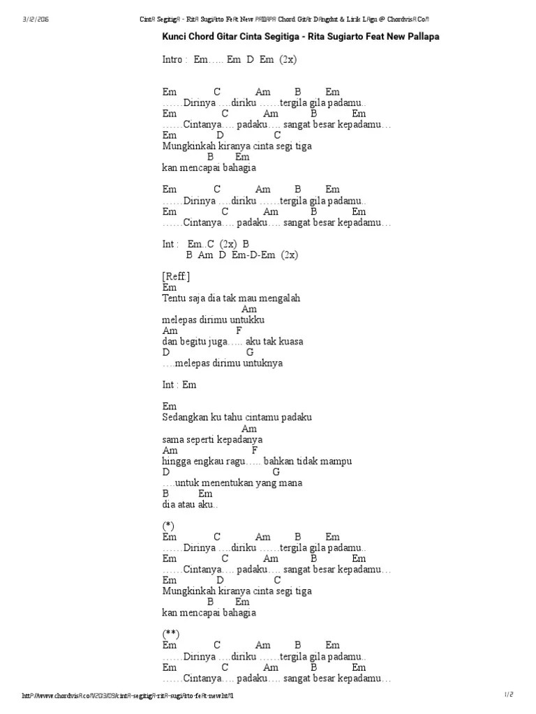 Kunci Gitar Lagu Malaysia Iklim Cinta Segitiga - Chord Gitar dan Lirik Lagu  Indonesia Terbaru