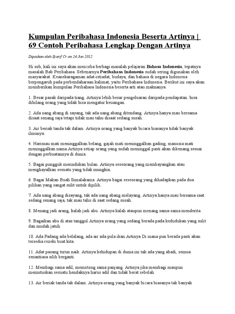 Download Kamus Peribahasa Indonesia Dan Artinya Lengkap