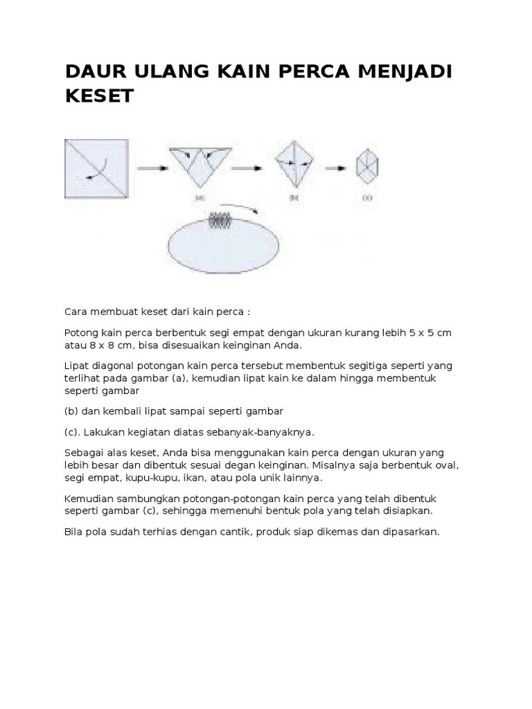 Daur Ulang Kain Perca Menjadi Keset | PDF