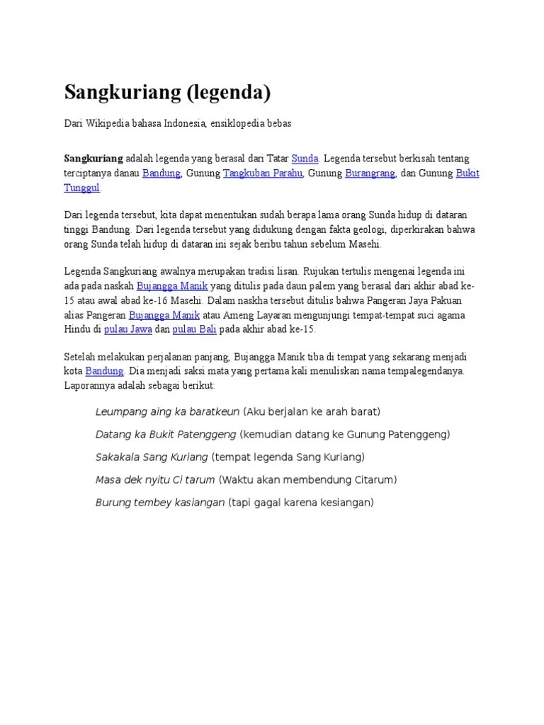 Cerita sangkuriang dalam versi bahasa inggris beserta artinya. Sangkuriang Archives Perangkat Sekolah