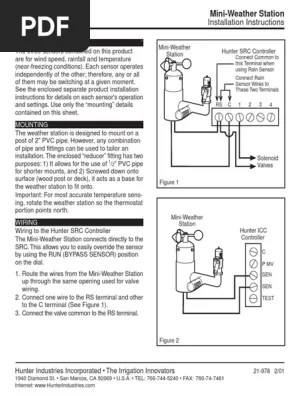 If you can not find out any information on your old thermostat, then i really have no recommendations other than disconnecting the 3 red wires from the thermostat. Hunter Weather Station Installation Pdf Electrical Wiring Machines