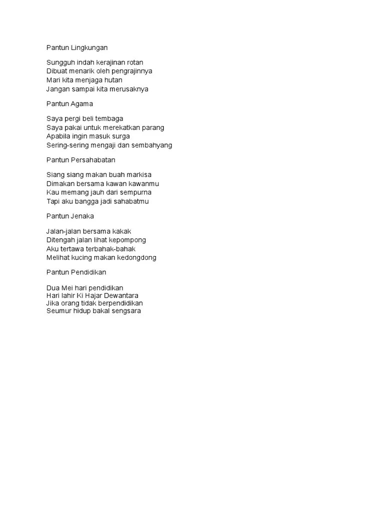Pantun Lingkungan | PDF