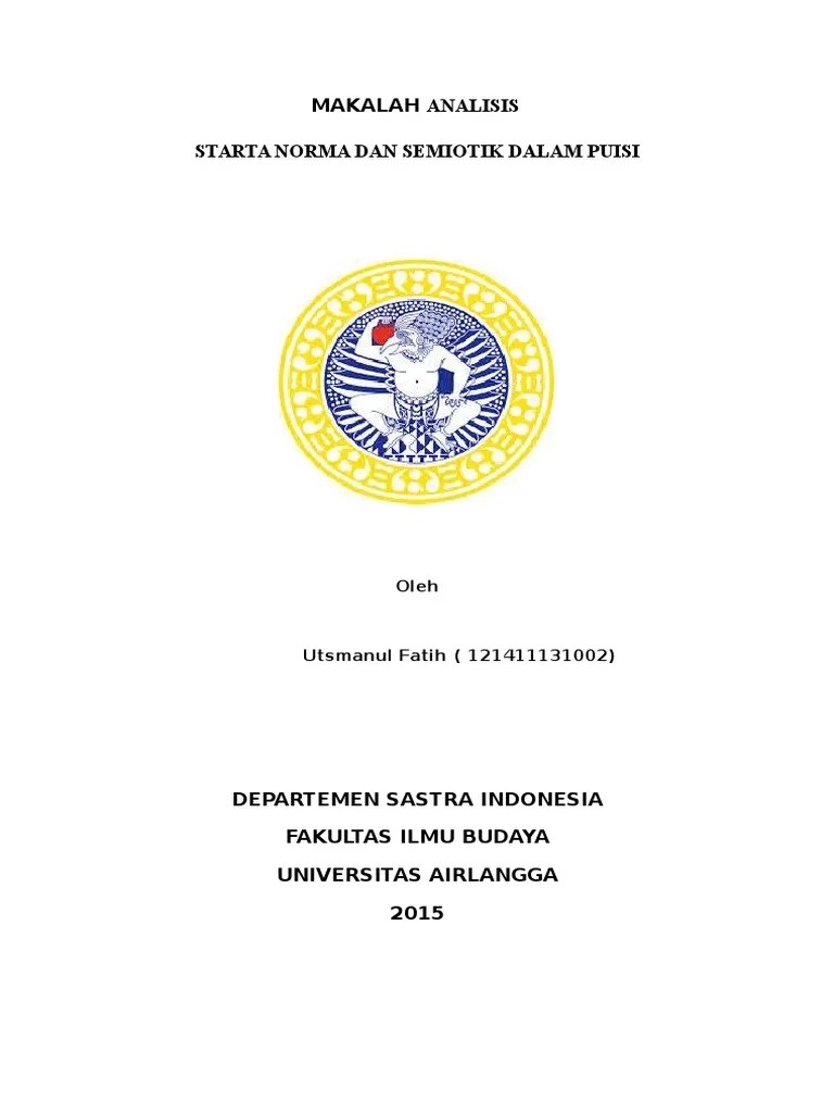 Analisis Strata Norma Dalam Puisi | PDF