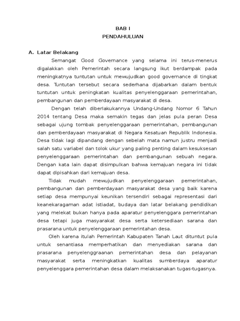 Kerangka acuan kerja (kak) ini merupakan petunjuk. Kerangka Acuan Kerja Kantor Desa