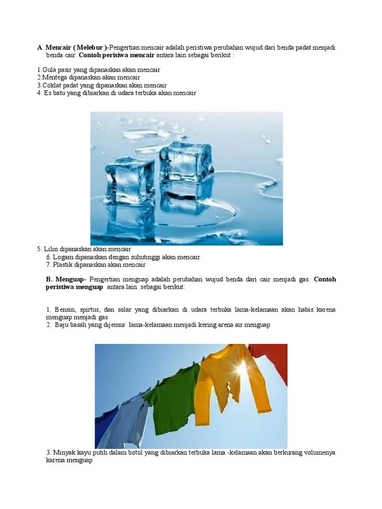 Contoh Dari Perubahan Wujud | PDF