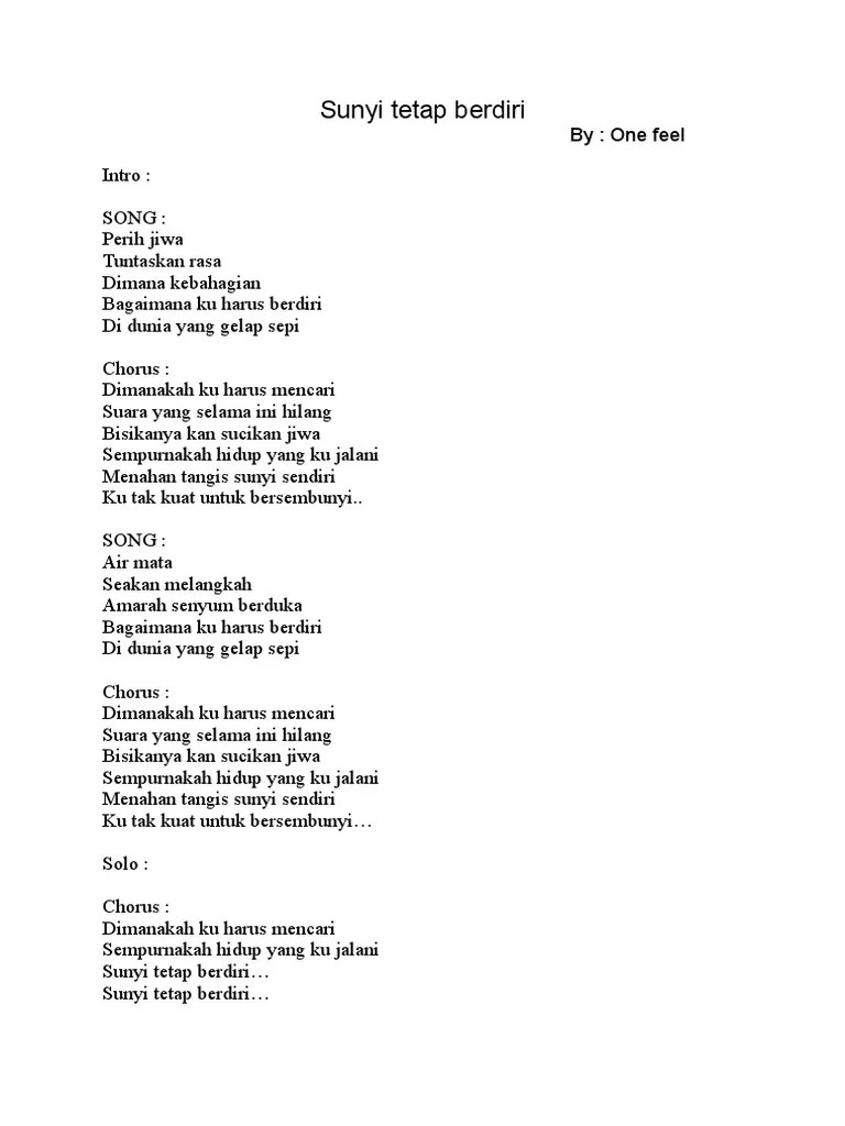 Sunyi Tetap Berdiri | PDF