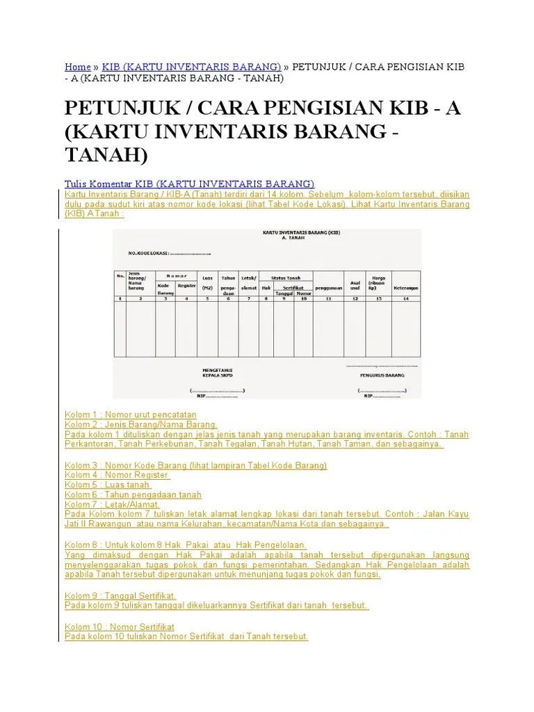 Seperti sanggup dilihat pada gambar kib a (di atas), bentuknya yaitu tabel. Inventaris Pdf