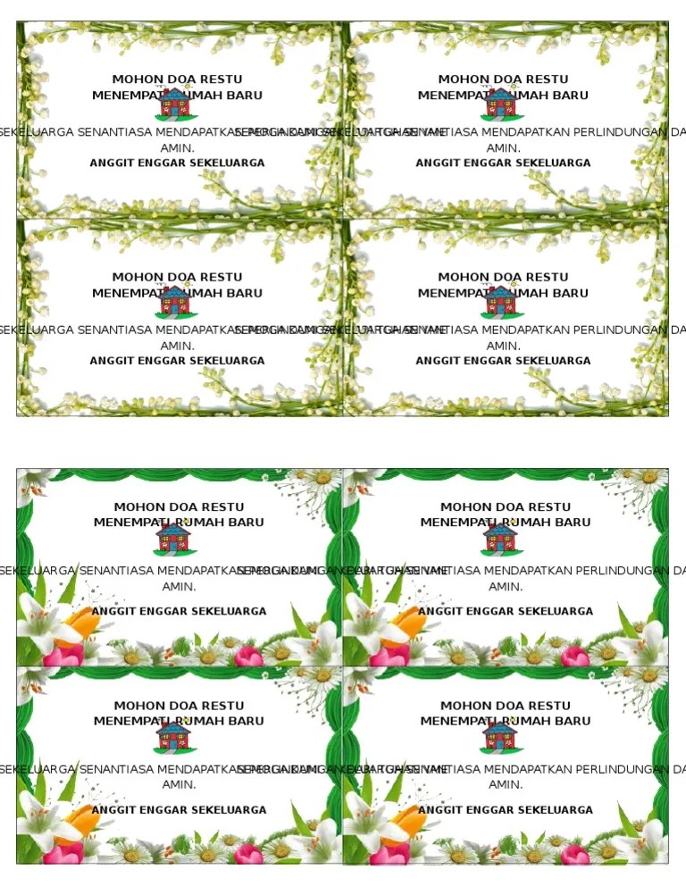Ucapan Mohon Doa Restu Menempati Rumah Baru - Info Terkait Rumah