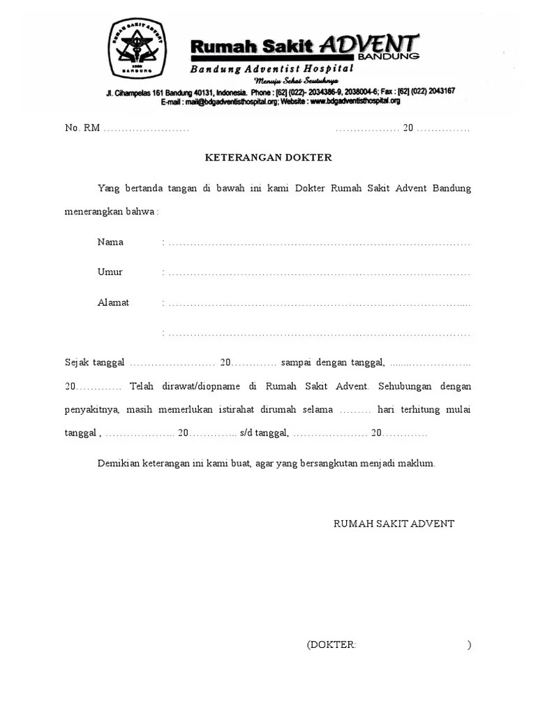 Kumpulan 5+ Surat Dokter Terbaru