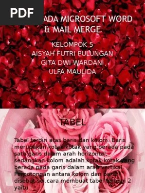 Mail Merge &amp; Tabel Pada Microsoft Word | PDF