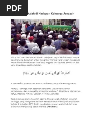 Doa Takziah Di Hadapan Keluarga Jenazah | PDF