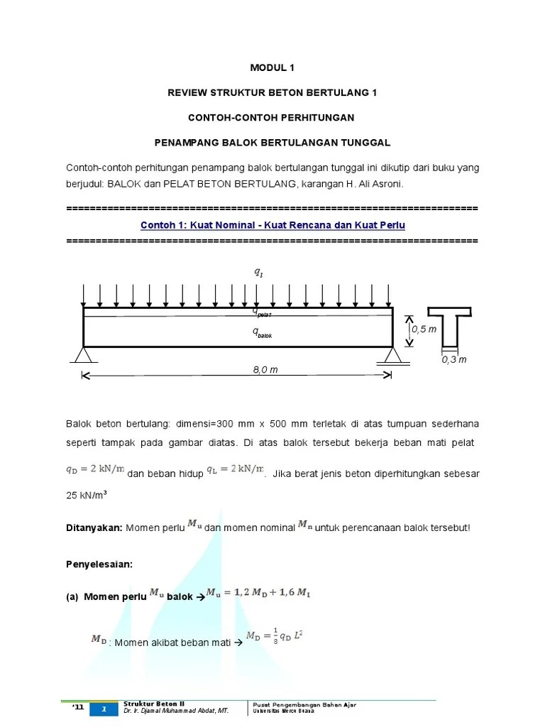 Dinamika partikel devi aprilia ayu santoso herninda n. Contoh Soal Dan Pembahasan Struktur Beton 2
