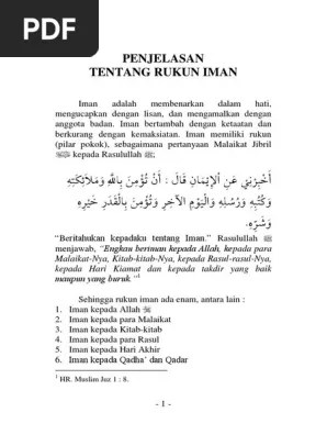 84 Penjelasan Rukun Iman | PDF