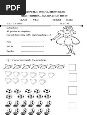 maths ukg pdf teaching mathematics