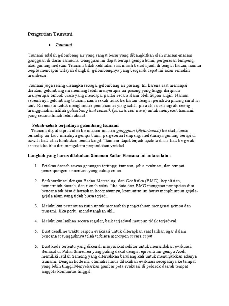 Pengertian Tsunami | PDF