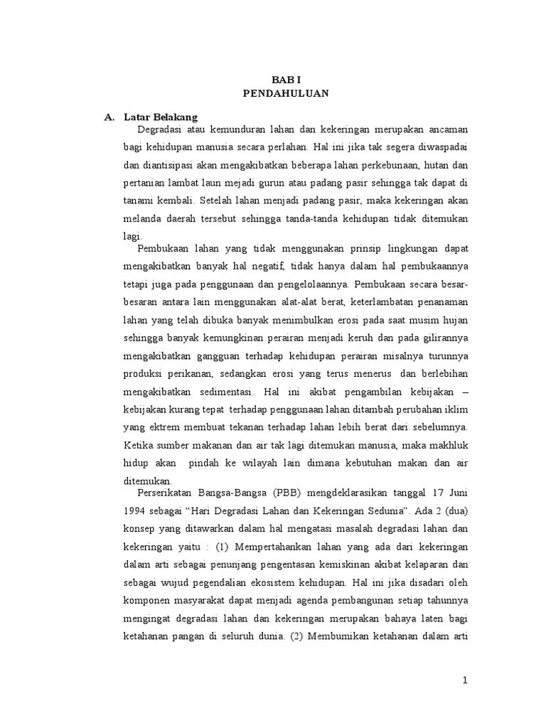 Bab I-Bab Iii Degradasi Lahan | PDF