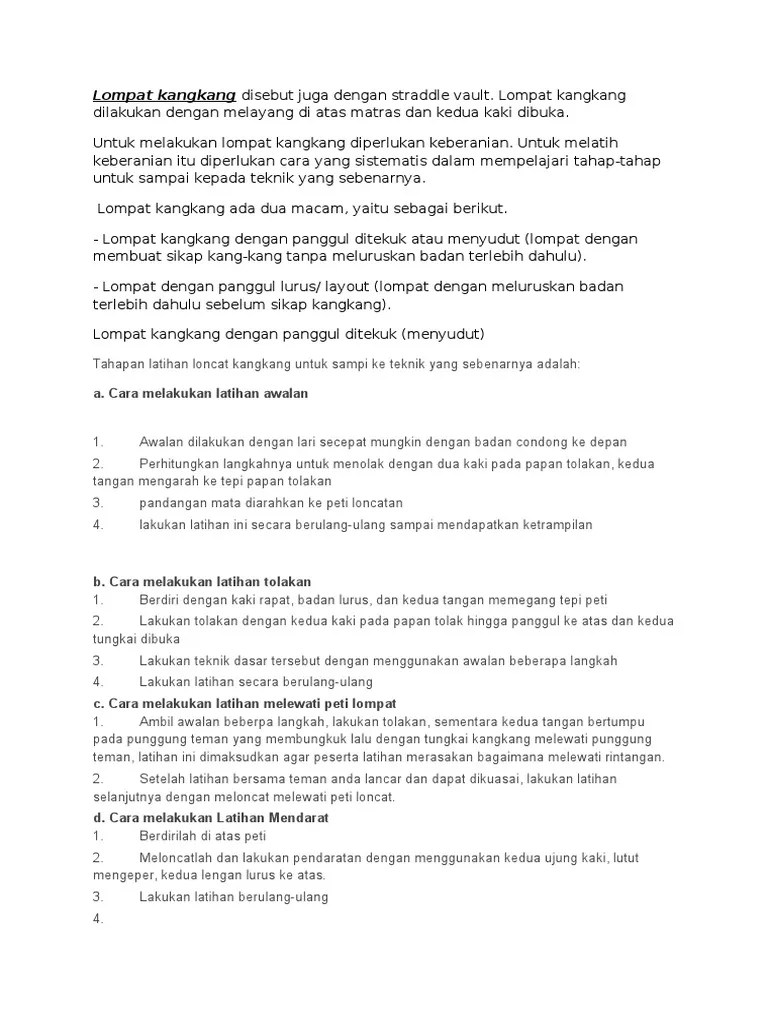 Lompat Kangkang Dan Jongkok | PDF