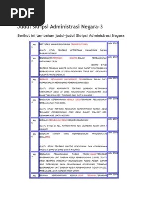 Judul Skripsi Administrasi Negara | PDF