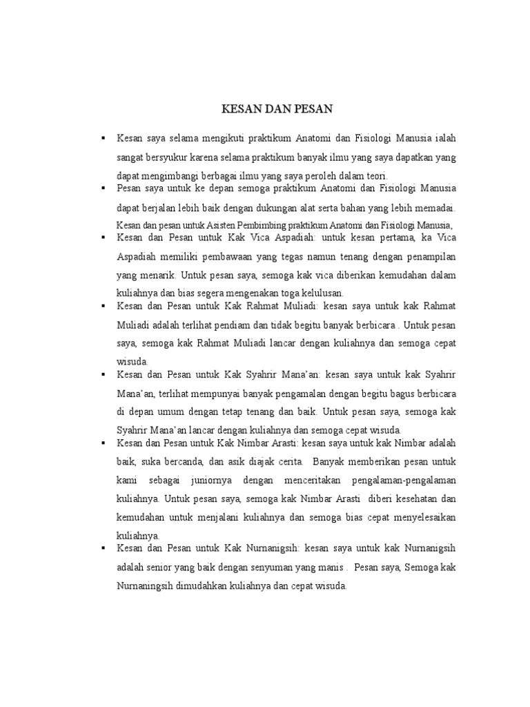 Saya mewakili kelas 9 saat ini sangatlah bahagia untuk dapat bersekolah di smkn 1 tanah grogot. Kesan Dan Pesan Pdf