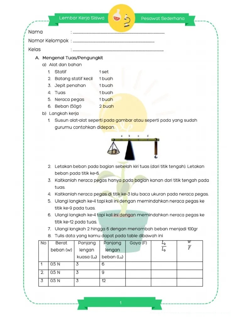 Nah, ada beberapa contoh soal dan jawaban beserta penjelasan mengenai usaha dan pesawat sederhana yang juga menjadi materi ipa kelas 8 smp. Pesawat Sederhana Smp Nasi