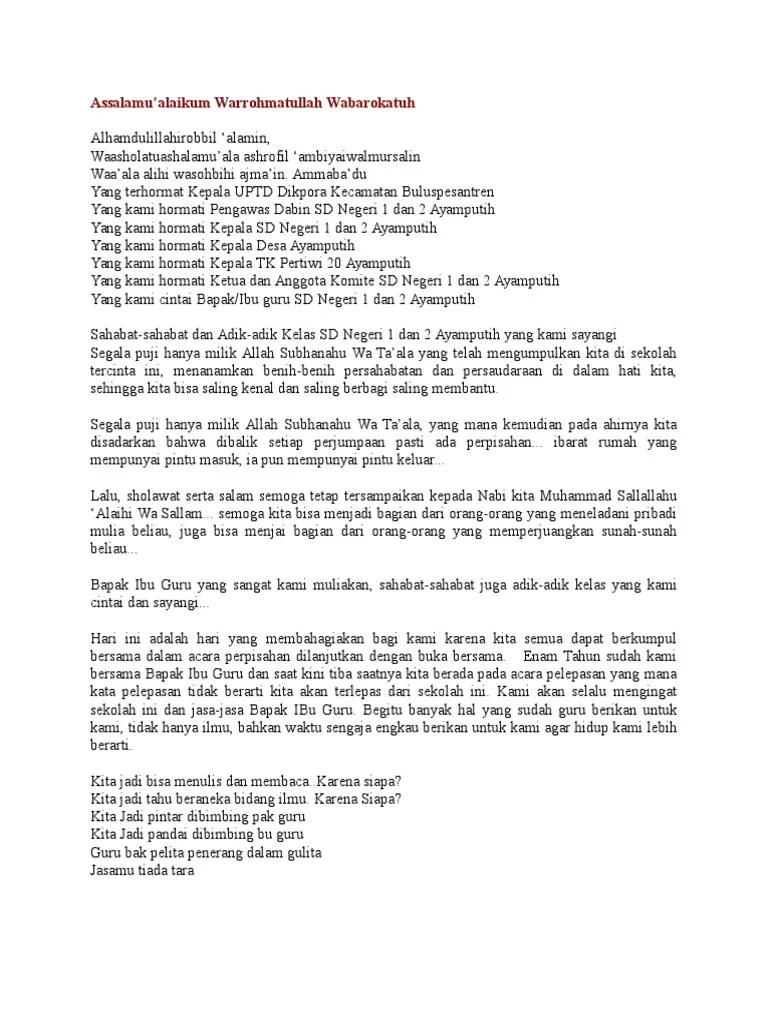 Pidato Kelas VI | PDF