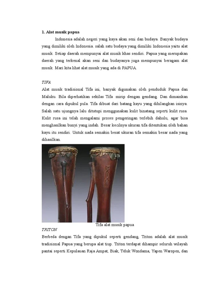 Tifa Berasal Dari Daerah Mana Dan Cara Memainkannya