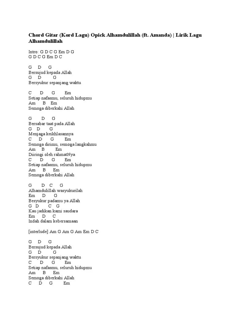 Eta Terangkanlah Lirik Chord