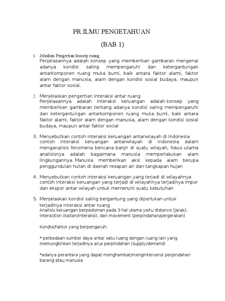 Menjelaskan Pengertian Konsep Ruang | PDF