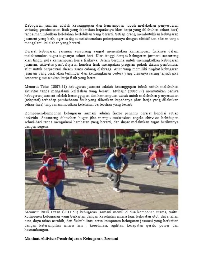 Seseorang Yang Memiliki Tingkat Kebugaran Jasmani Yang Tinggi Disebut -  Sebutkan Mendetail