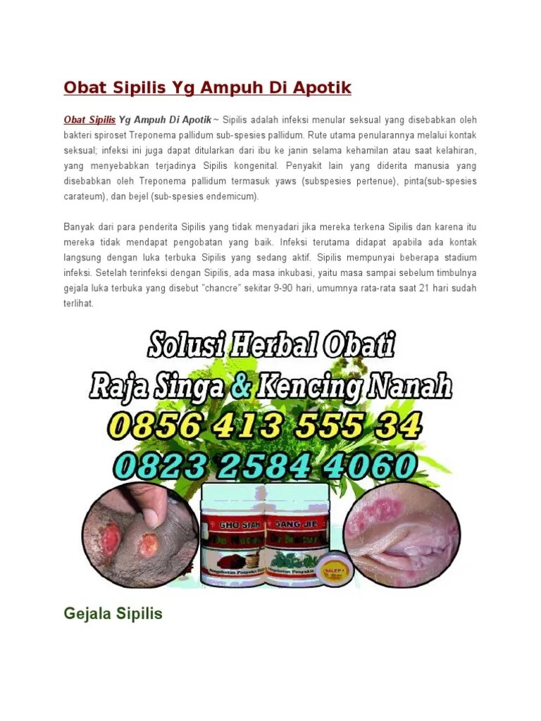 Penyakit Menular Yang Disebabkan Oleh Bakteri Treponema Pallidum Adalah