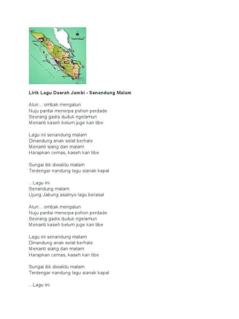 Lirik Lagu Daerah Jambi س | PDF